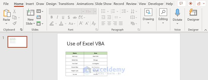 create powerpoint presentation using vba