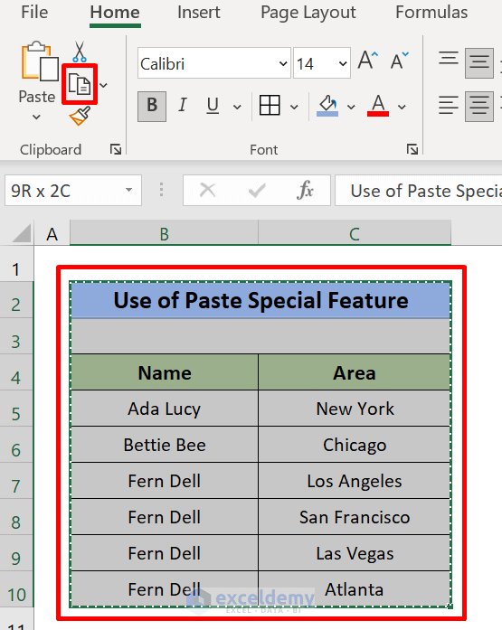 Apply Paste Special Feature to Generate Slides from Excel