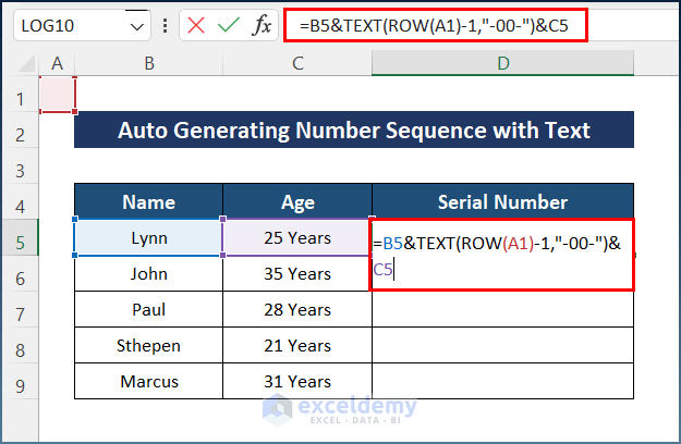 How To Set Sequence Number In Excel Infoupdate