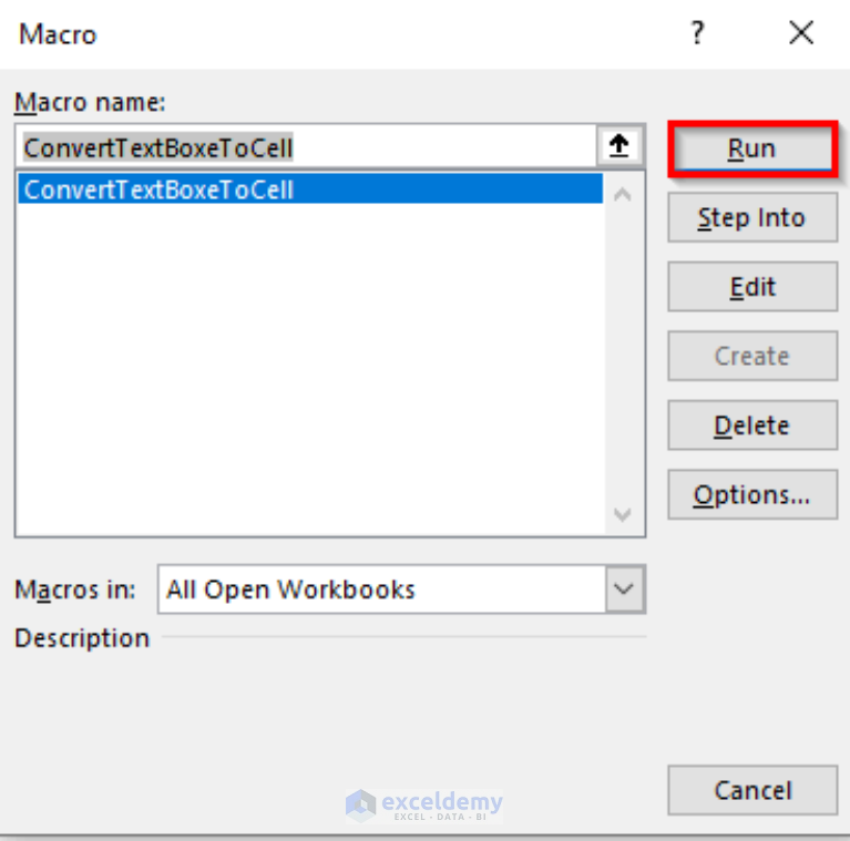 How to Convert Text Box to Cell in Excel (with Easy Steps)