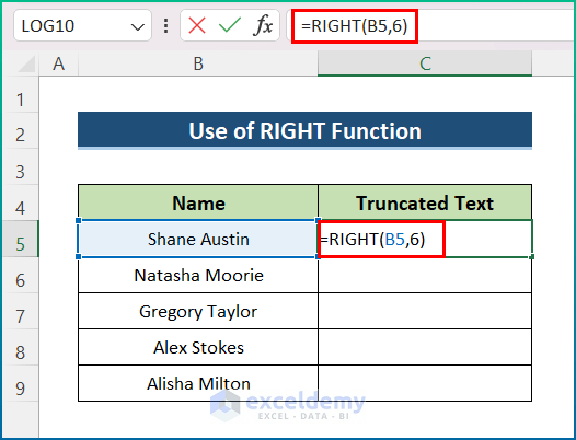 how-to-truncate-text-from-right-in-excel-5-easy-methods