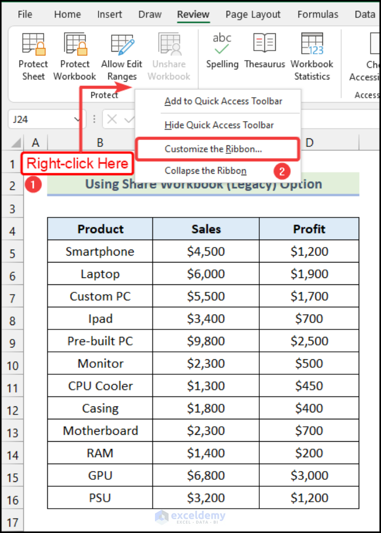 [Fixed!] Unshare Workbook Greyed Out in Excel ExcelDemy