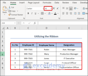 How To Change Font Size In Excel (4 Easy Ways) - ExcelDemy