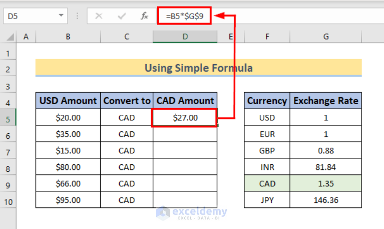 how-to-convert-usd-to-cad-in-excel-4-quick-tricks-exceldemy