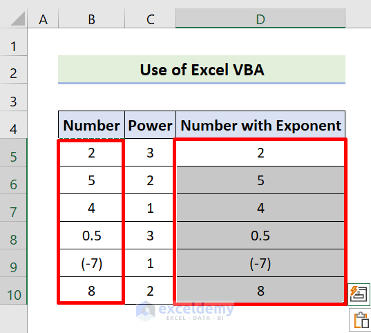 How To Display Exponents In Excel 6 Simple Methods 3789
