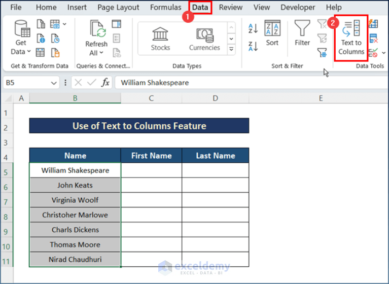 How To Split One Cell Into Two In Excel 5 Useful Methods 4533