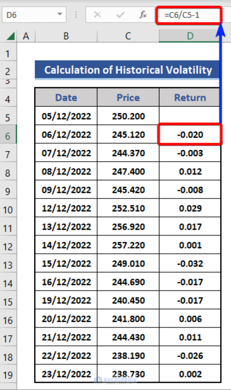 how-to-calculate-volatility-in-excel-2-suitable-ways-exceldemy