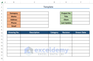 How to Create Drawing Register in Excel (with Easy Steps)