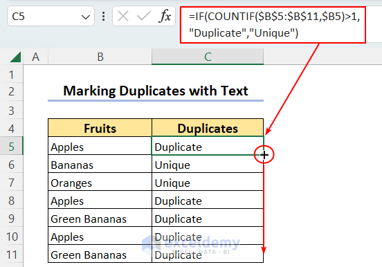 Formula To Find Duplicates In Excel 6 Suitable Examples 