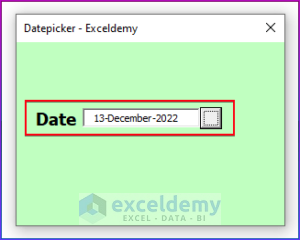 How to Make Textbox Datepicker with Excel VBA (with Easy Steps)