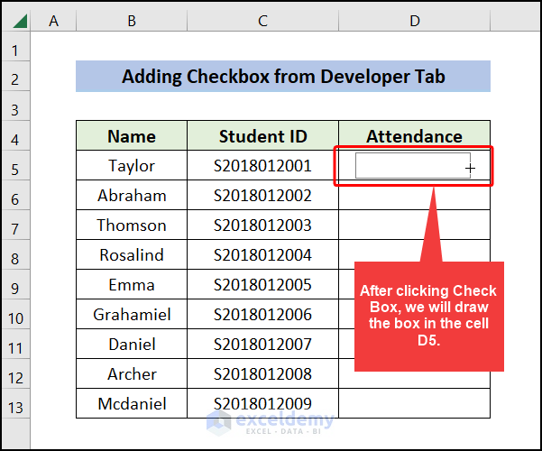  How To Make A Checklist In Excel Without Developer Tab 