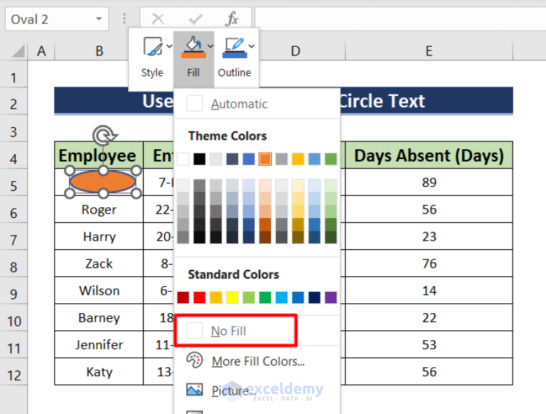 How to Circle Text in Excel (3 Easy Ways) ExcelDemy