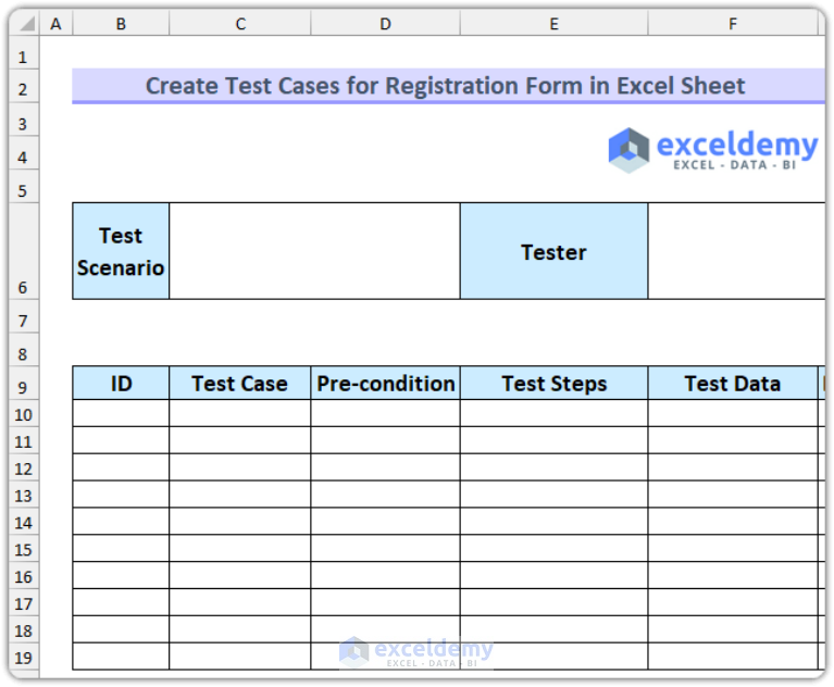 how-to-create-test-cases-for-registration-form-in-excel-sheet