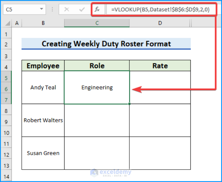 How to Create Weekly Duty Roster Format in Excel ExcelDemy