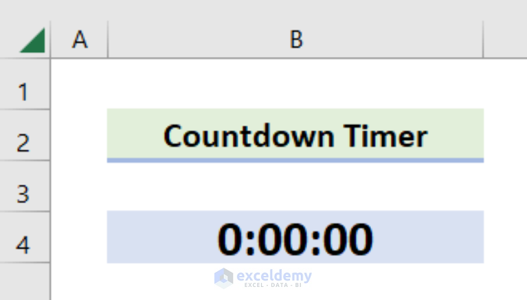 How To Create Countdown Timer In Excel With Easy Steps 5299