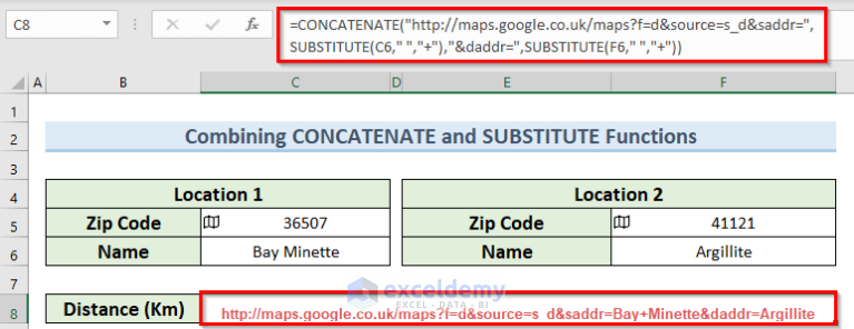 how-to-find-distance-between-zip-codes-in-excel-using-formula