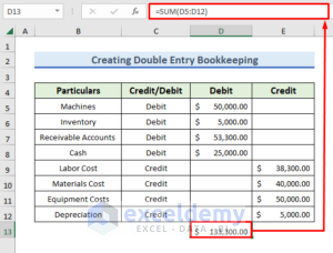 How to Create Double Entry Bookkeeping in Excel - ExcelDemy