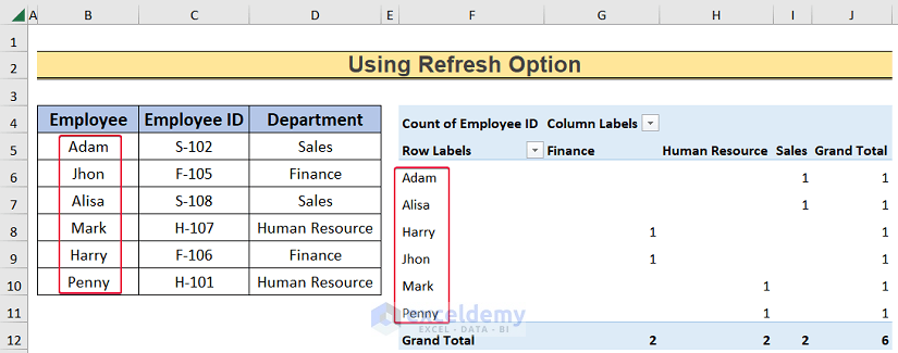 How To Clear Pivot Table Cache In Excel