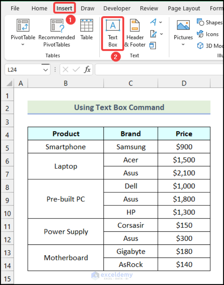 how-to-create-floating-text-box-in-excel-2-easy-ways