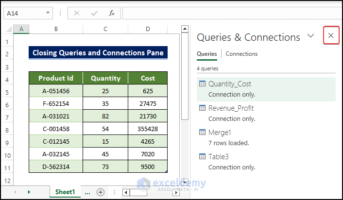 how-to-close-queries-and-connections-pane-in-excel-exceldemy