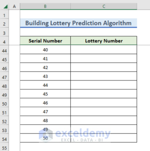 How To Build Lottery Prediction Algorithm In Excel - ExcelDemy