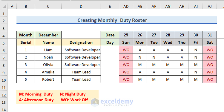 how-to-create-monthly-duty-roster-format-in-excel-exceldemy