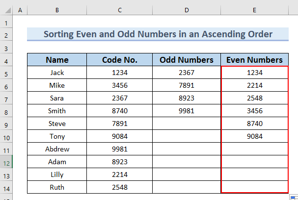 How To Filter Only Odd Numbers In Excel