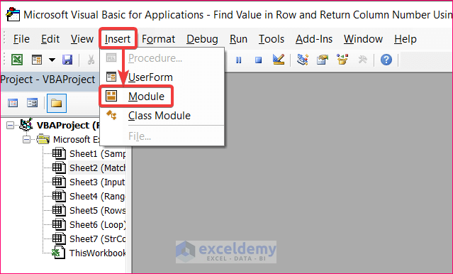 Excel Vba Find Value In Row And Return Column Number