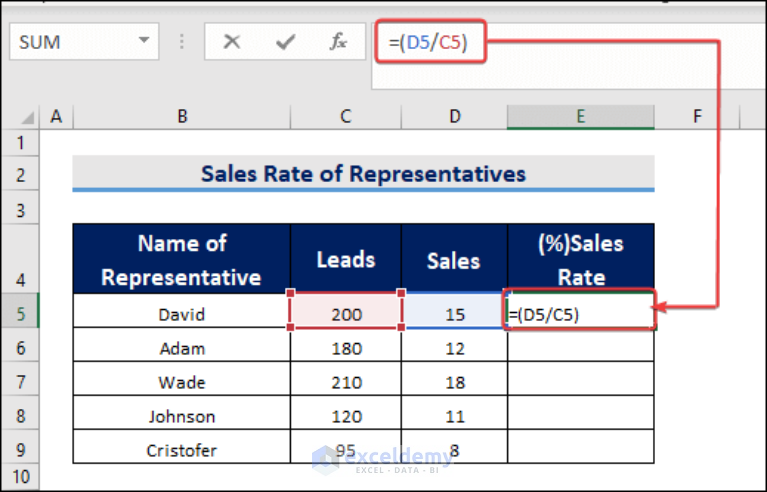 how-to-calculate-sales-conversion-rate-formula-in-excel