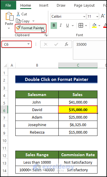 How To Use Format Painter Multiple Times In Excel (5 Easy Ways)