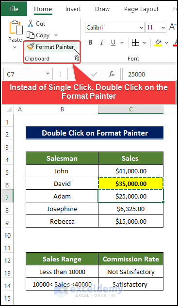 How To Use Format Painter Multiple Times In Excel (5 Easy Ways)