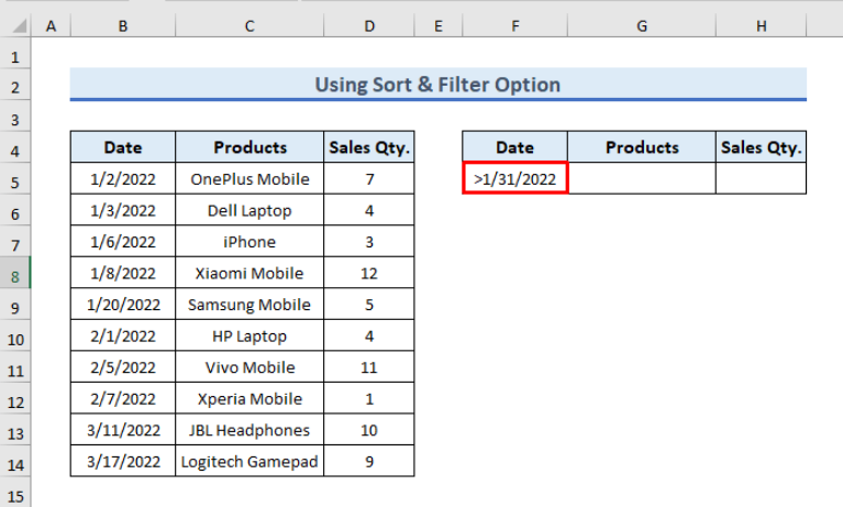 How To Use Advanced Filter For Date Range In Excel (2 Easy Ways)