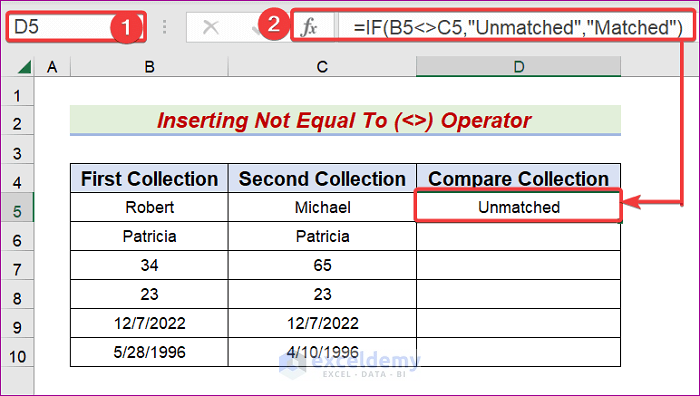 How To Use IF Statement With Not Equal To Operator In Excel