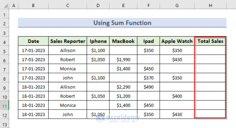 how-to-ignore-blank-cells-in-excel-sum-6-ways-exceldemy