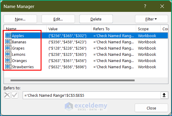 How To Check If Named Range Exists With Excel VBA