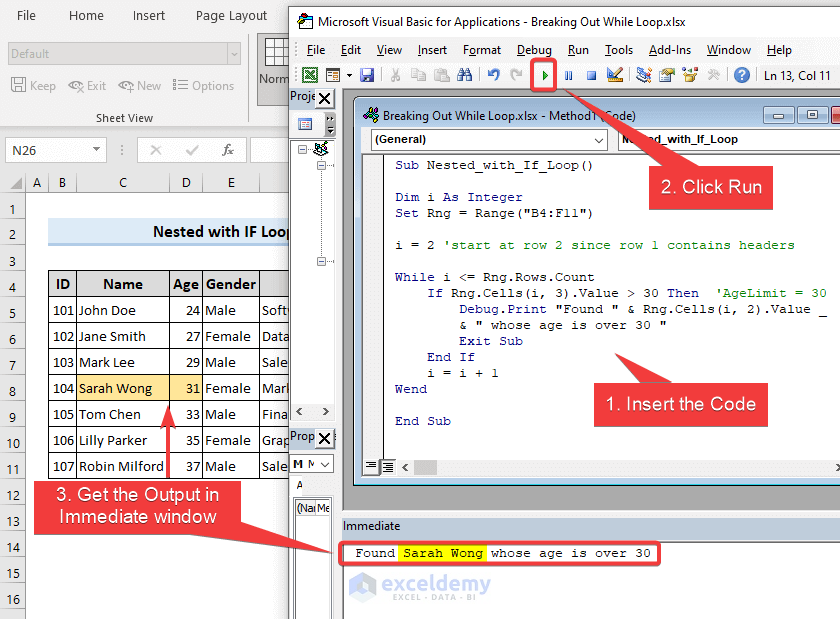 Excel VBA Break While Loop 4 Unique Ways 