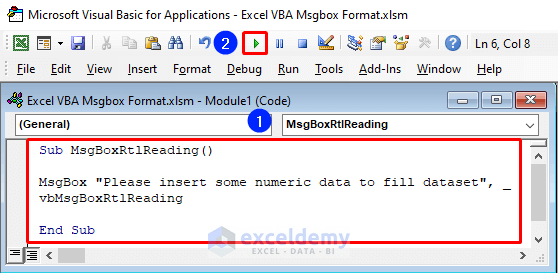 VBA code to align title text starting from right side
