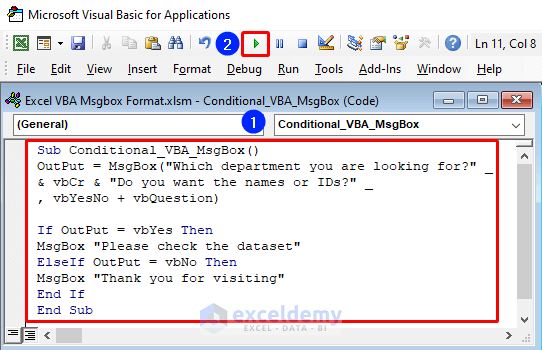 VBA code to create a conditional VBA MsgBox for value inputs