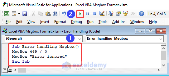VBA code to handle error on MsgBox