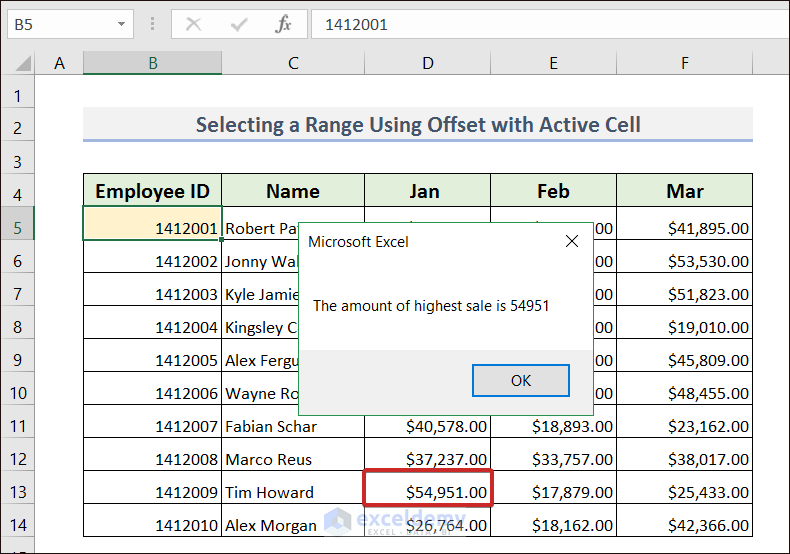 Excel VBA Select Range With Offset Based On Active Cell