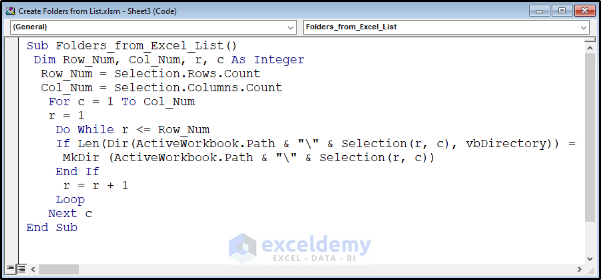 how-to-create-folders-from-excel-list-3-easy-methods