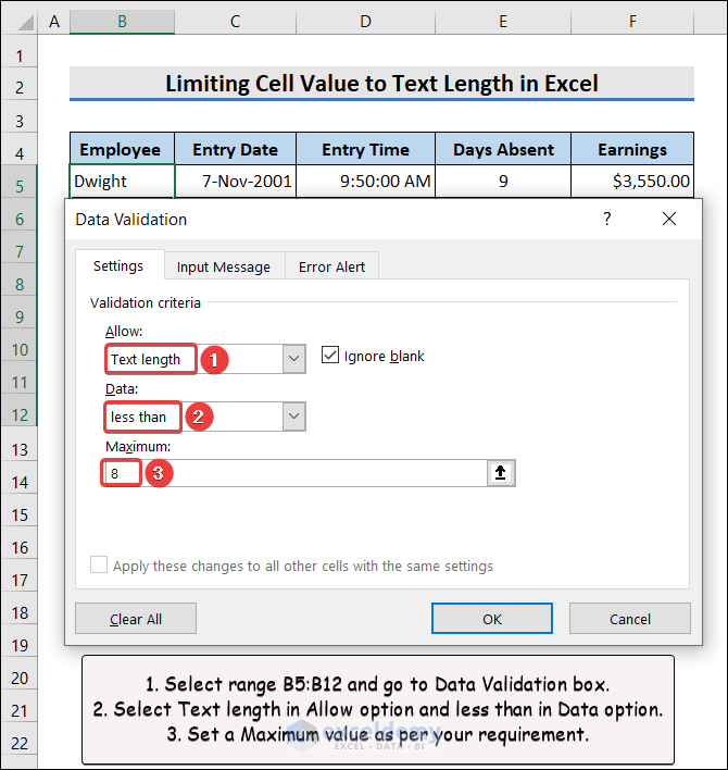 Excel Cell Width Limit