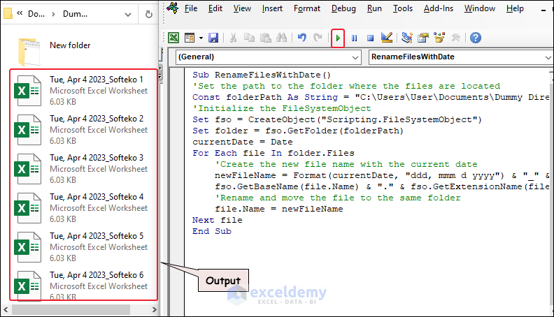 Excel Vba To Loop Through Files In Folder And Rename 1479