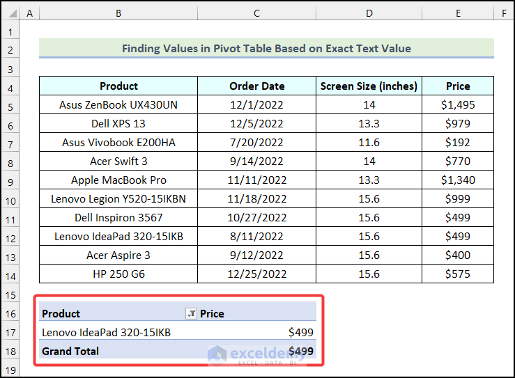 Excel Pivot Table Filter Based On Cell Value 6 Handy Examples 