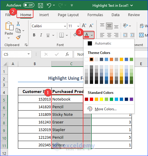 How To Highlight Text In Excel 7 Easy Ways ExcelDemy