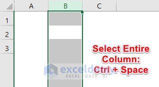 Keyboard Shortcut to Select Entire Column