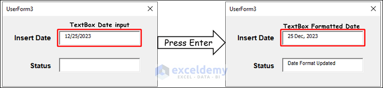 Excel VBA Textbox To Format Date 4 Suitable Examples ExcelDemy