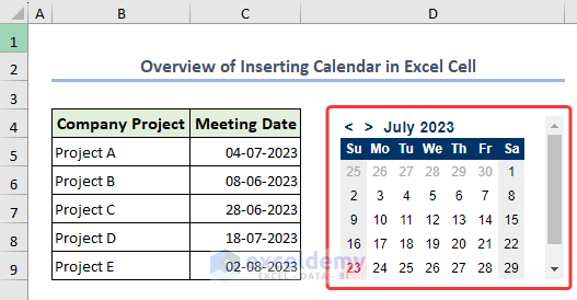 how-to-insert-calendar-in-excel-cell-2-quick-methods-exceldemy