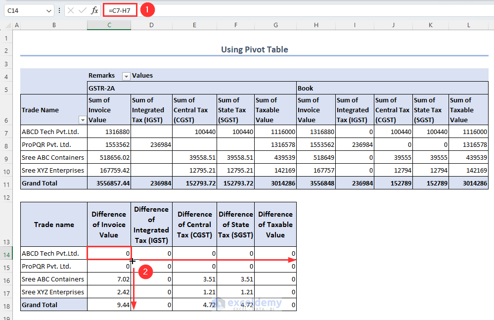How to Do GST Reconciliation in Excel (4 Methods) - ExcelDemy