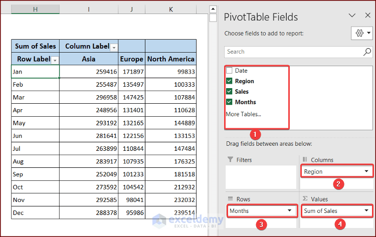Creating a Pivot Table from the Dataset